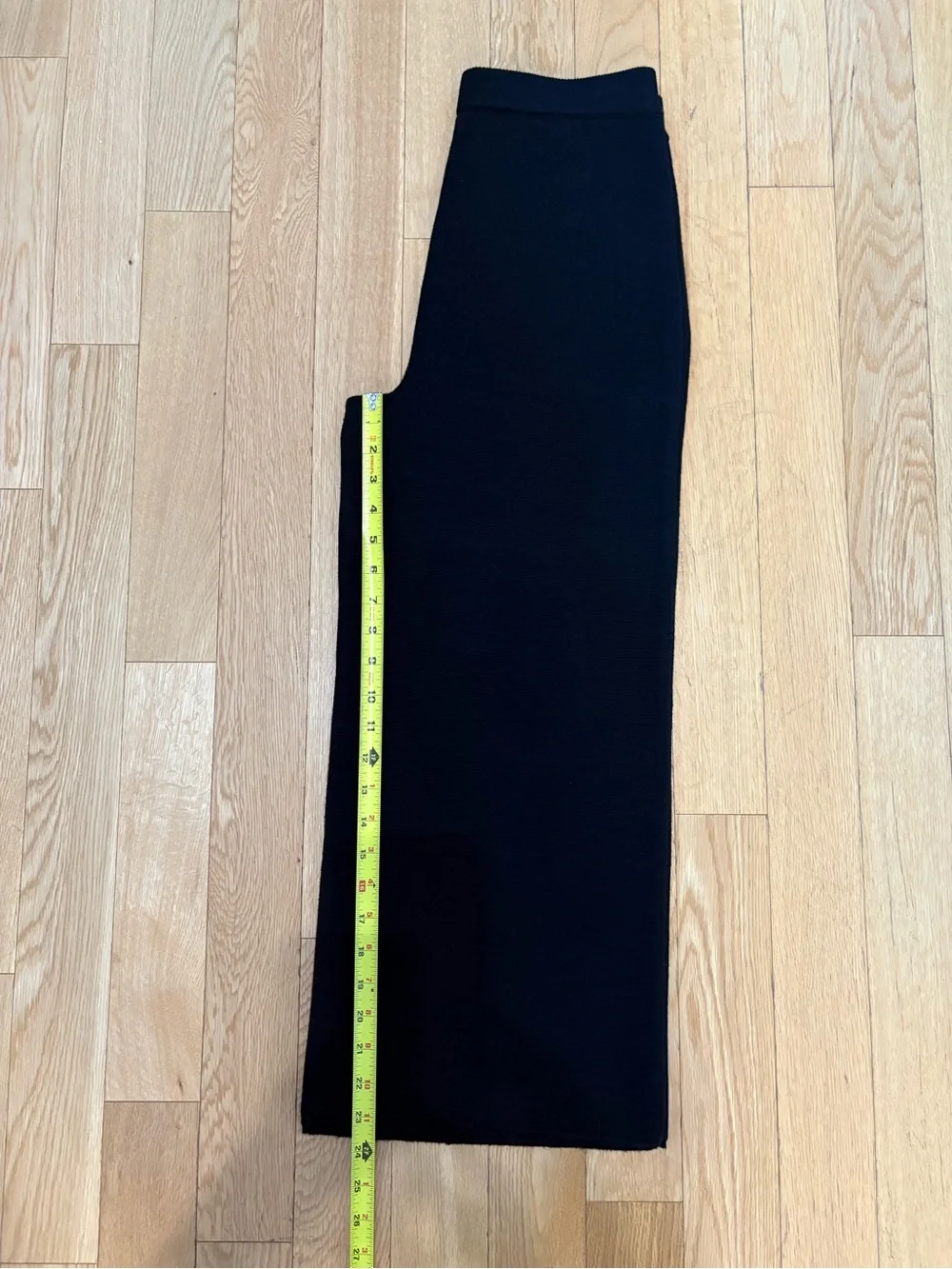 J.Crew Wide Leg Sweater Pants Black S BA401 Cropped High Rise Knit Pull On Cozy